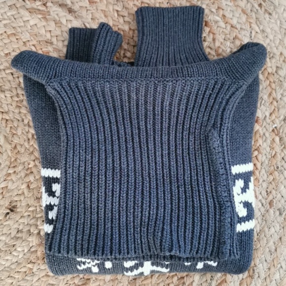 Womens vintage cotton turtleneck Tommy Hilfiger90s snowflake gray sweater Size M - Picture 7 of 7